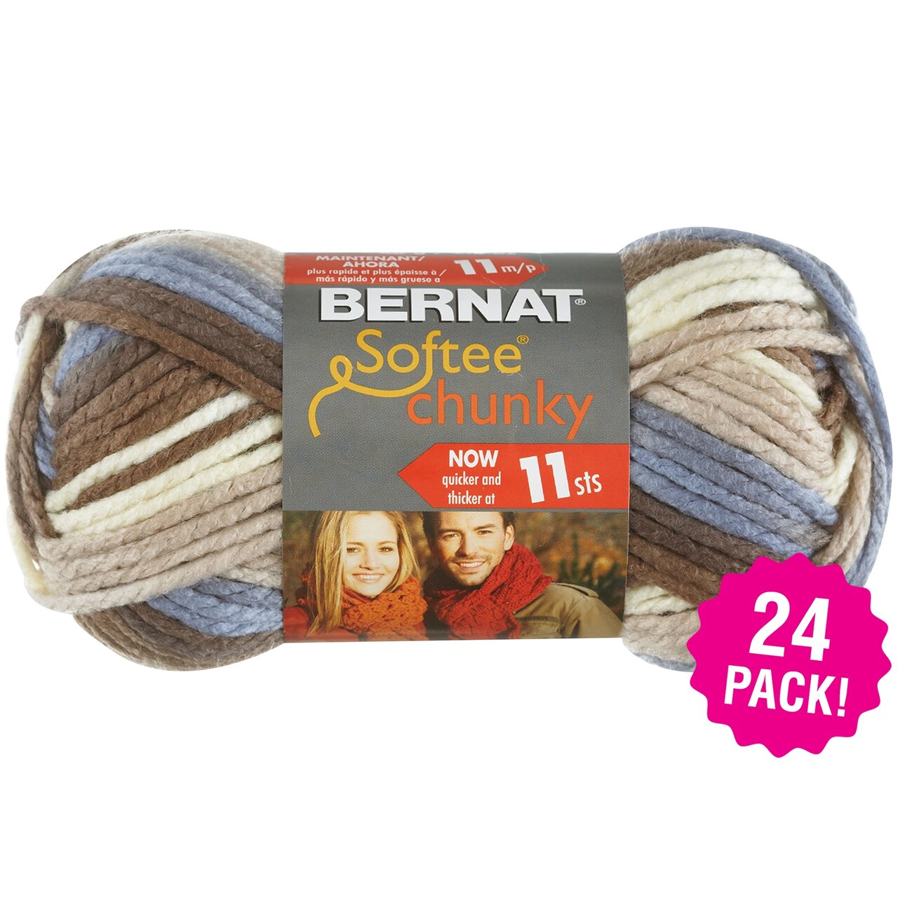Multipack of 24 - Bernat Softee Chunky Ombre Yarn-Natures Way